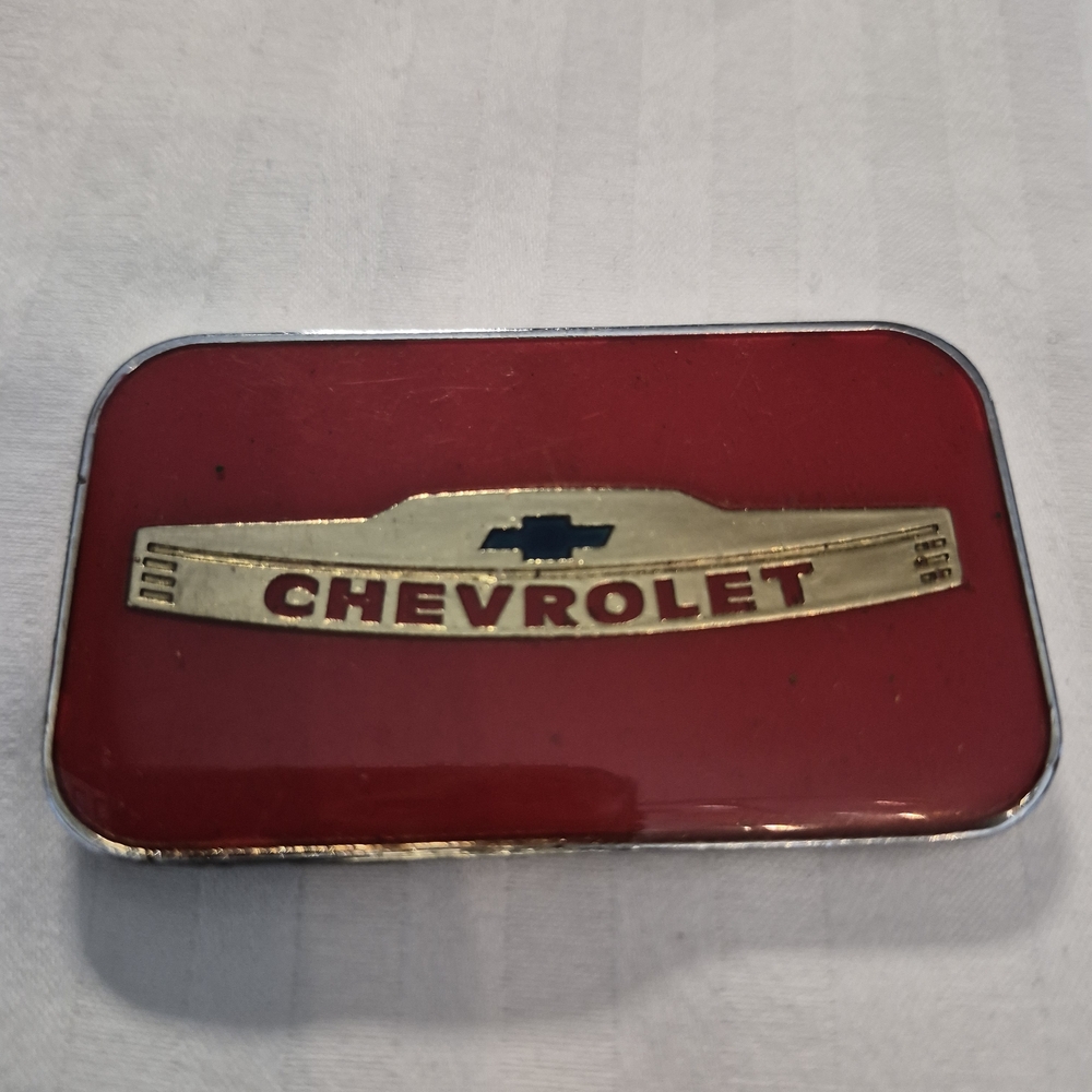 Ford Chevrolet Red and Gold Emblem Badge